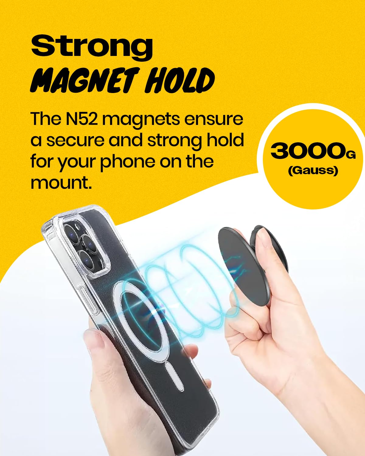 On The Grip Bling Bling Glitter Phone Grip & Stand - Elegant Magsafe Compatible Phone Holder For Secure Grip And Hands-Free View